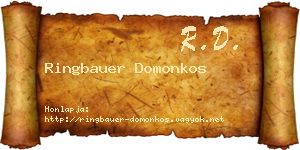 Ringbauer Domonkos névjegykártya